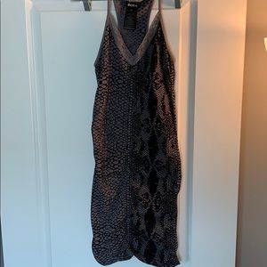 Snakeskin mini dress